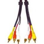 Kabel chinch 3xRCA-3xRCA 1,5m - zwykły