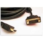 zlacze DVI- HDMI 3m +filtr, złocony, blister HQ